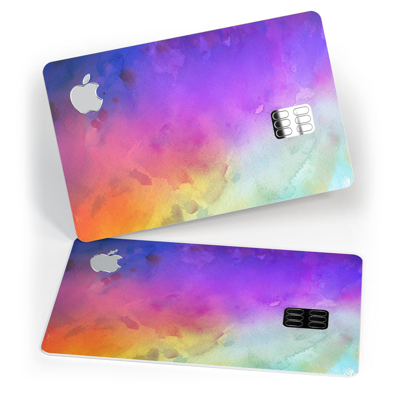 Washed 42321 Absorbed Watercolor Texture - Premium Protective Decal Skin-Kit for the Apple Credit Card