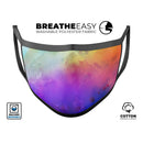 Washed 42321 Absorbed Watercolor Texture - Made in USA Mouth Cover Unisex Anti-Dust Cotton Blend Reusable & Washable Face Mask with Adjustable Sizing for Adult or Child