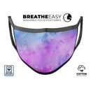 Washed 4322 Absorbed Watercolor Texture - Made in USA Mouth Cover Unisex Anti-Dust Cotton Blend Reusable & Washable Face Mask with Adjustable Sizing for Adult or Child