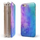 Washed Dyed Absorbed Watercolor Texture iPhone 6/6s or 6/6s Plus 2-Piece Hybrid INK-Fuzed Case