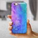 Washed Dyed Absorbed Watercolor Texture iPhone 6/6s or 6/6s Plus 2-Piece Hybrid INK-Fuzed Case
