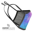 Washed Dyed Absorbed Watercolor Texture - Made in USA Mouth Cover Unisex Anti-Dust Cotton Blend Reusable & Washable Face Mask with Adjustable Sizing for Adult or Child