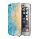 Washed Ocean 42 Absorbed Watercolor Texture iPhone 6/6s or 6/6s Plus 2-Piece Hybrid INK-Fuzed Case