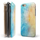 Washed Ocean 42 Absorbed Watercolor Texture iPhone 6/6s or 6/6s Plus 2-Piece Hybrid INK-Fuzed Case