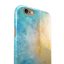 Washed Ocean 42 Absorbed Watercolor Texture iPhone 6/6s or 6/6s Plus 2-Piece Hybrid INK-Fuzed Case