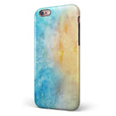 Washed Ocean 42 Absorbed Watercolor Texture iPhone 6/6s or 6/6s Plus 2-Piece Hybrid INK-Fuzed Case