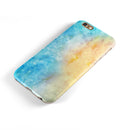 Washed Ocean 42 Absorbed Watercolor Texture iPhone 6/6s or 6/6s Plus 2-Piece Hybrid INK-Fuzed Case