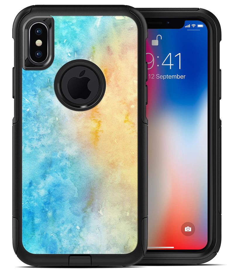 Washed Ocean 42 Absorbed Watercolor Texture - iPhone X OtterBox Case & Skin Kits