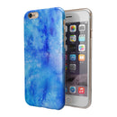 Washed Ocean Blue 402 Absorbed Watercolor Texture iPhone 6/6s or 6/6s Plus 2-Piece Hybrid INK-Fuzed Case