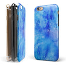 Washed Ocean Blue 402 Absorbed Watercolor Texture iPhone 6/6s or 6/6s Plus 2-Piece Hybrid INK-Fuzed Case