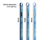 Washed Ocean Blue 402 Absorbed Watercolor Texture iPhone 6/6s or 6/6s Plus 2-Piece Hybrid INK-Fuzed Case