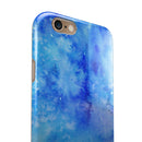 Washed Ocean Blue 402 Absorbed Watercolor Texture iPhone 6/6s or 6/6s Plus 2-Piece Hybrid INK-Fuzed Case