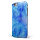 Washed Ocean Blue 402 Absorbed Watercolor Texture iPhone 6/6s or 6/6s Plus 2-Piece Hybrid INK-Fuzed Case