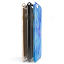 Washed Ocean Blue 402 Absorbed Watercolor Texture iPhone 6/6s or 6/6s Plus 2-Piece Hybrid INK-Fuzed Case
