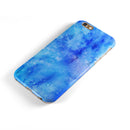 Washed Ocean Blue 402 Absorbed Watercolor Texture iPhone 6/6s or 6/6s Plus 2-Piece Hybrid INK-Fuzed Case