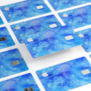 Washed Ocean Blue 402 Absorbed Watercolor Texture - Premium Protective Decal Skin-Kit for the Apple Credit Card