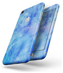 Washed Ocean Blue 402 Absorbed Watercolor Texture - Skin-kit for the iPhone 8 or 8 Plus