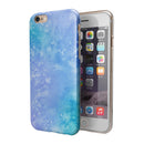 Washed Ocean Blue 42 Absorbed Watercolor Texture iPhone 6/6s or 6/6s Plus 2-Piece Hybrid INK-Fuzed Case