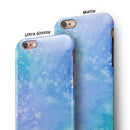 Washed Ocean Blue 42 Absorbed Watercolor Texture iPhone 6/6s or 6/6s Plus 2-Piece Hybrid INK-Fuzed Case