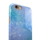 Washed Ocean Blue 42 Absorbed Watercolor Texture iPhone 6/6s or 6/6s Plus 2-Piece Hybrid INK-Fuzed Case