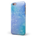 Washed Ocean Blue 42 Absorbed Watercolor Texture iPhone 6/6s or 6/6s Plus 2-Piece Hybrid INK-Fuzed Case