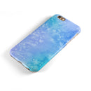 Washed Ocean Blue 42 Absorbed Watercolor Texture iPhone 6/6s or 6/6s Plus 2-Piece Hybrid INK-Fuzed Case
