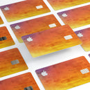 Washed Orange Absorbed Watercolor Texture - Premium Protective Decal Skin-Kit for the Apple Credit Card