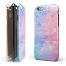 Washed Pink 4 Absorbed Watercolor Texture iPhone 6/6s or 6/6s Plus 2-Piece Hybrid INK-Fuzed Case