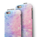 Washed Pink 4 Absorbed Watercolor Texture iPhone 6/6s or 6/6s Plus 2-Piece Hybrid INK-Fuzed Case