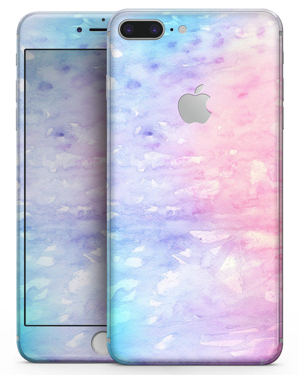 Washed Pink 4 Absorbed Watercolor Texture - Skin-kit for the iPhone 8 or 8 Plus