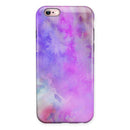 Washed Purple Absorbed Watercolor Texture iPhone 6/6s or 6/6s Plus 2-Piece Hybrid INK-Fuzed Case