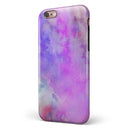Washed Purple Absorbed Watercolor Texture iPhone 6/6s or 6/6s Plus 2-Piece Hybrid INK-Fuzed Case