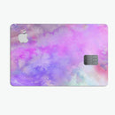Washed Purple Absorbed Watercolor Texture - Premium Protective Decal Skin-Kit for the Apple Credit Card
