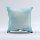 WaterColor Blue Texture Panel Ink-Fuzed Decorative Throw Pillow