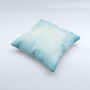 WaterColor Blue Texture Panel Ink-Fuzed Decorative Throw Pillow