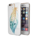 WaterColor DreamFeathers v10 iPhone 6/6s or 6/6s Plus 2-Piece Hybrid INK-Fuzed Case