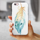 WaterColor DreamFeathers v10 iPhone 6/6s or 6/6s Plus 2-Piece Hybrid INK-Fuzed Case
