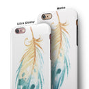 WaterColor DreamFeathers v10 iPhone 6/6s or 6/6s Plus 2-Piece Hybrid INK-Fuzed Case