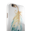 WaterColor DreamFeathers v10 iPhone 6/6s or 6/6s Plus 2-Piece Hybrid INK-Fuzed Case