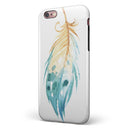WaterColor DreamFeathers v10 iPhone 6/6s or 6/6s Plus 2-Piece Hybrid INK-Fuzed Case