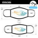 WaterColor DreamFeathers v10 - Made in USA Mouth Cover Unisex Anti-Dust Cotton Blend Reusable & Washable Face Mask with Adjustable Sizing for Adult or Child