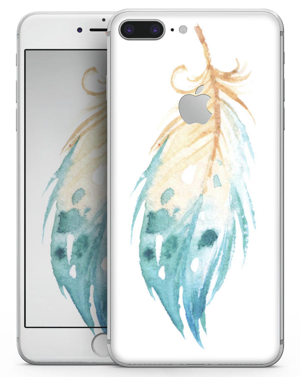 WaterColor DreamFeathers v10 - Skin-kit for the iPhone 8 or 8 Plus