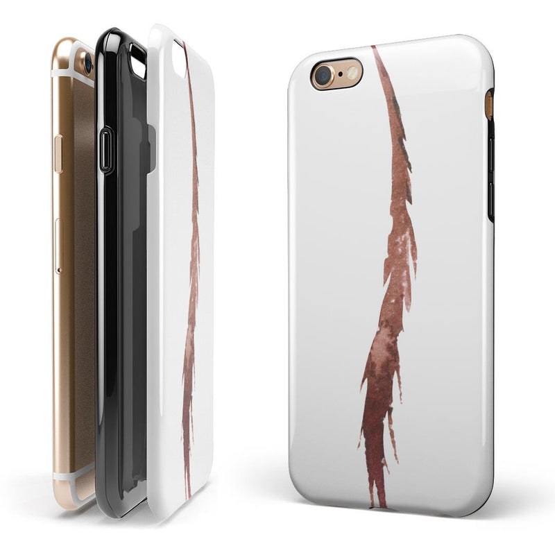 WaterColor DreamFeathers v3 iPhone 6/6s or 6/6s Plus 2-Piece Hybrid INK-Fuzed Case