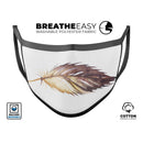 WaterColor DreamFeathers v6 - Made in USA Mouth Cover Unisex Anti-Dust Cotton Blend Reusable & Washable Face Mask with Adjustable Sizing for Adult or Child