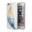 WaterColor DreamFeathers v8 iPhone 6/6s or 6/6s Plus 2-Piece Hybrid INK-Fuzed Case