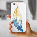 WaterColor DreamFeathers v8 iPhone 6/6s or 6/6s Plus 2-Piece Hybrid INK-Fuzed Case
