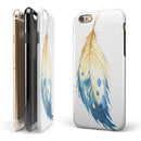 WaterColor DreamFeathers v8 iPhone 6/6s or 6/6s Plus 2-Piece Hybrid INK-Fuzed Case
