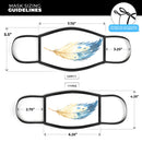 WaterColor DreamFeathers v8 - Made in USA Mouth Cover Unisex Anti-Dust Cotton Blend Reusable & Washable Face Mask with Adjustable Sizing for Adult or Child