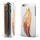 WaterColor DreamFeathers v9 iPhone 6/6s or 6/6s Plus 2-Piece Hybrid INK-Fuzed Case