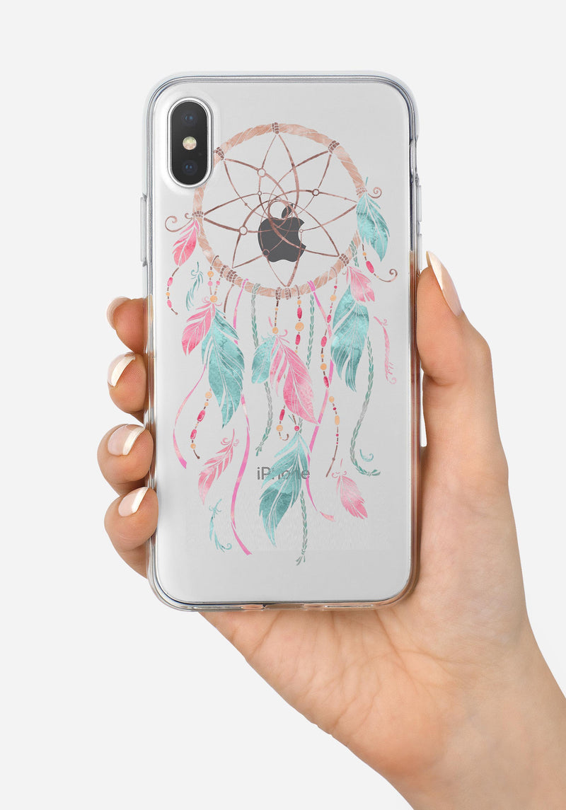 WaterColor Dreamcatchers v2 - Crystal Clear Hard Case for the iPhone XS MAX, XS & More (ALL AVAILABLE)